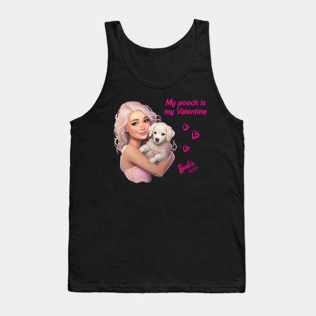 My pooch is my Valentine Tank Top by Violet77 Studio